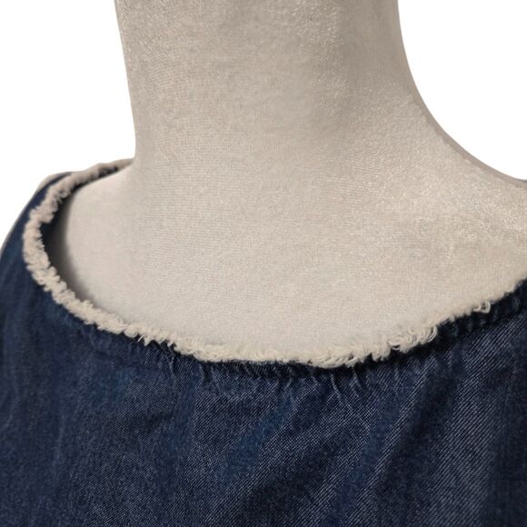Kenneth Cole New York Womenβs Chambray Denim Tank Top - Size Small - Picture 7 of 11